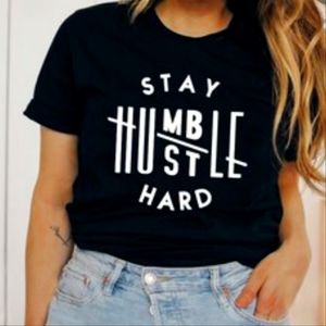 💲🗣Black Tshirt Stay humble hustle hard🗣💲
